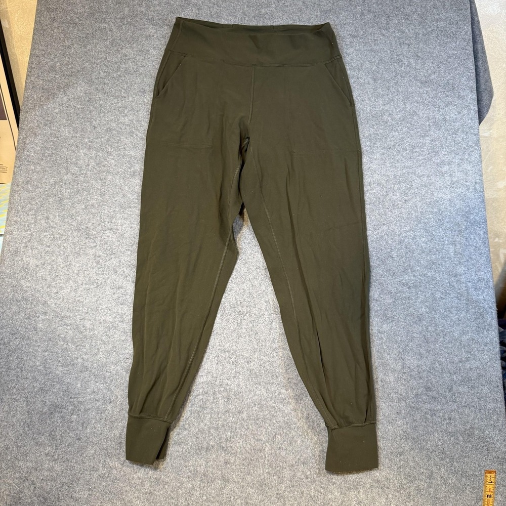Lululemon Pants Womens 10 Green Jogger Tapered Elastic Waist Athletic Yoga